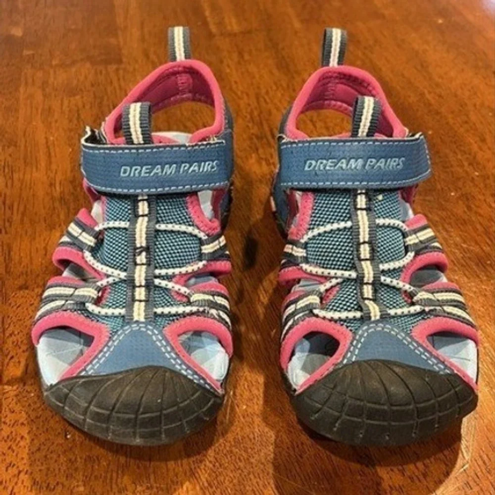 Dream Pairs Water‎ Sandals Closed Toe Athletic Summer Shoes Blue Pink Toddler 10
